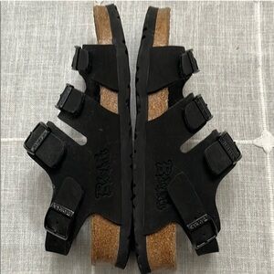 Birkenstock Black Adjustable Sandals with Ergonomic Footbed